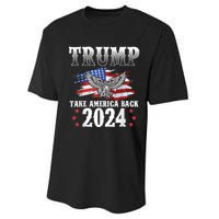 Donald Trump 2024 Take America Back Usa United States Performance Sprint T-Shirt