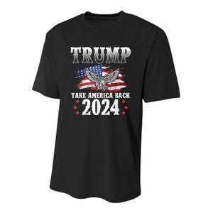 Donald Trump 2024 Take America Back Usa United States Youth Performance Sprint T-Shirt