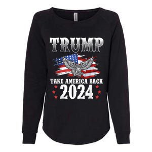 Donald Trump 2024 Take America Back Usa United States Womens California Wash Sweatshirt