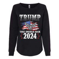 Donald Trump 2024 Take America Back Usa United States Womens California Wash Sweatshirt