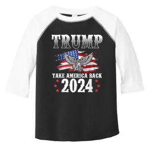 Donald Trump 2024 Take America Back Usa United States Toddler Fine Jersey T-Shirt