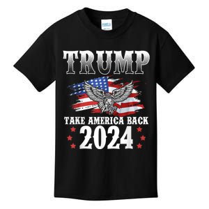 Donald Trump 2024 Take America Back Usa United States Kids T-Shirt