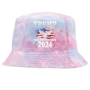 Donald Trump 2024 Take America Back Usa United States Tie-Dyed Bucket Hat