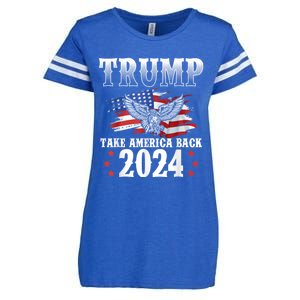 Donald Trump 2024 Take America Back Usa United States Enza Ladies Jersey Football T-Shirt