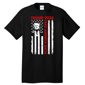 Donald Trump 2024 Take America Back Usa United States Tall T-Shirt