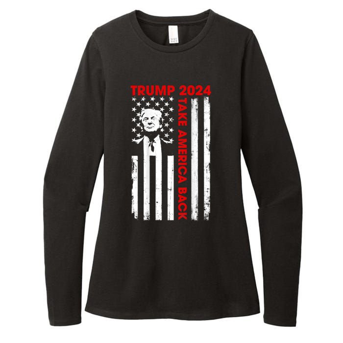 Donald Trump 2024 Take America Back Usa United States Womens CVC Long Sleeve Shirt