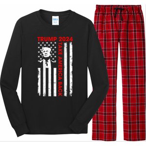 Donald Trump 2024 Take America Back Usa United States Long Sleeve Pajama Set