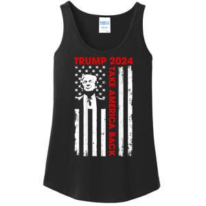 Donald Trump 2024 Take America Back Usa United States Ladies Essential Tank