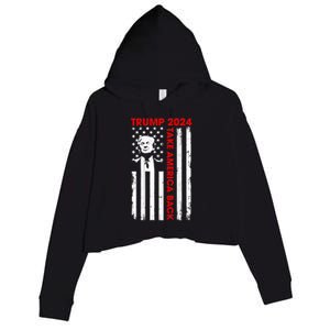 Donald Trump 2024 Take America Back Usa United States Crop Fleece Hoodie