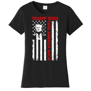 Donald Trump 2024 Take America Back Usa United States Women's T-Shirt