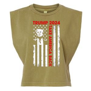 Donald Trump 2024 Take America Back Usa United States Garment-Dyed Women's Muscle Tee