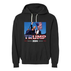 Donald Trump 2024 Survived Shot At Election Rally Garment-Dyed Fleece Hoodie