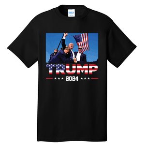 Donald Trump 2024 Survived Shot At Election Rally Tall T-Shirt