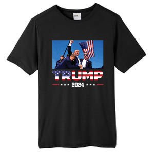 Donald Trump 2024 Survived Shot At Election Rally Tall Fusion ChromaSoft Performance T-Shirt