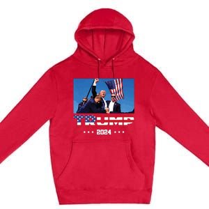 Donald Trump 2024 Survived Shot At Election Rally Premium Pullover Hoodie