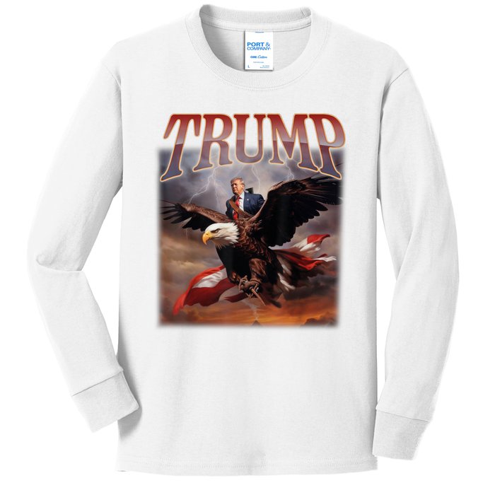 Donald Trump 2024 Take America Back Usa United States Kids Long Sleeve Shirt