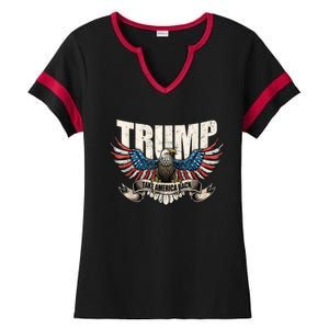 Donald Trump 2024 Take America Back Usa United States Ladies Halftime Notch Neck Tee