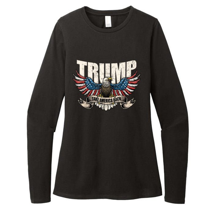 Donald Trump 2024 Take America Back Usa United States Womens CVC Long Sleeve Shirt