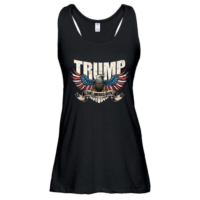 Donald Trump 2024 Take America Back Usa United States Ladies Essential Flowy Tank