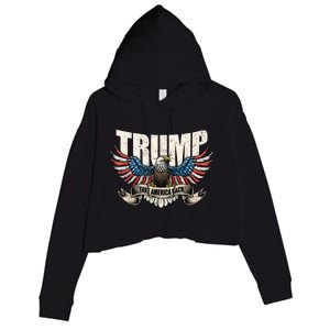 Donald Trump 2024 Take America Back Usa United States Crop Fleece Hoodie