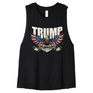 Donald Trump 2024 Take America Back Usa United States Women's Racerback Cropped Tank