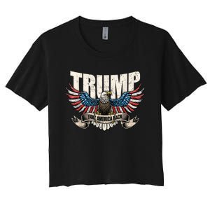 Donald Trump 2024 Take America Back Usa United States Women's Crop Top Tee