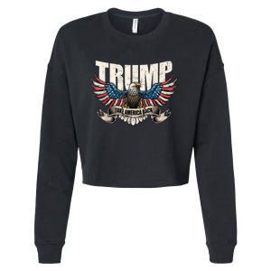 Donald Trump 2024 Take America Back Usa United States Cropped Pullover Crew