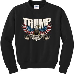 Donald Trump 2024 Take America Back Usa United States Kids Sweatshirt