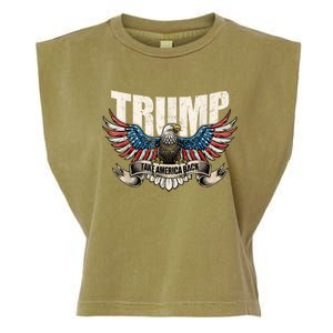 Donald Trump 2024 Take America Back Usa United States Garment-Dyed Women's Muscle Tee