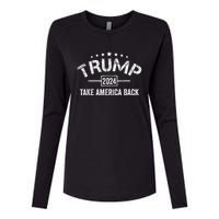 Donald Trump 2024 Take America Back Usa United States Womens Cotton Relaxed Long Sleeve T-Shirt