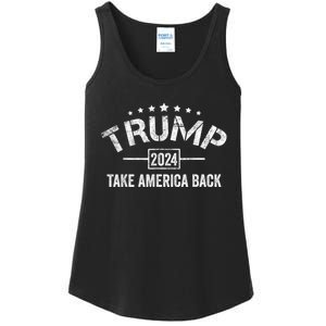 Donald Trump 2024 Take America Back Usa United States Ladies Essential Tank