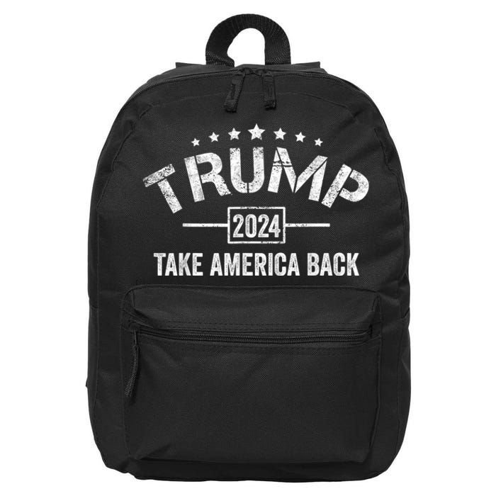 Donald Trump 2024 Take America Back Usa United States 16 in Basic Backpack