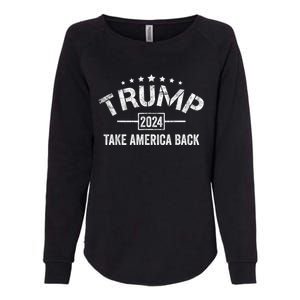 Donald Trump 2024 Take America Back Usa United States Womens California Wash Sweatshirt