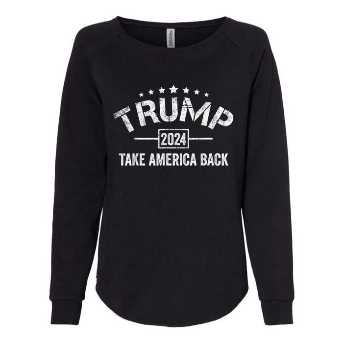 Donald Trump 2024 Take America Back Usa United States Womens California Wash Sweatshirt