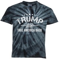 Donald Trump 2024 Take America Back Usa United States Kids Tie-Dye T-Shirt