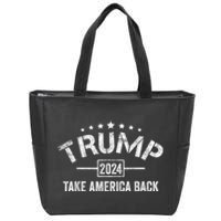 Donald Trump 2024 Take America Back Usa United States Zip Tote Bag