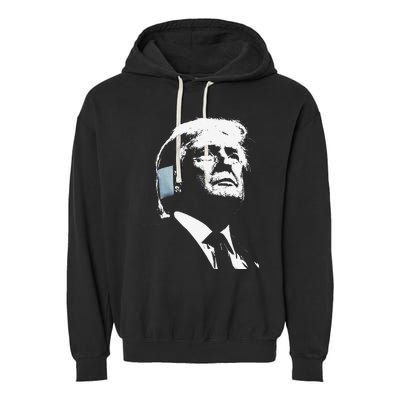 Donald Trump 2024 Ear Bandage Shot At Election Rally America Gift Garment-Dyed Fleece Hoodie