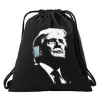 Donald Trump 2024 Ear Bandage Shot At Election Rally America Gift Drawstring Bag