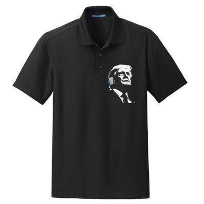 Donald Trump 2024 Ear Bandage Shot At Election Rally America Gift Dry Zone Grid Polo