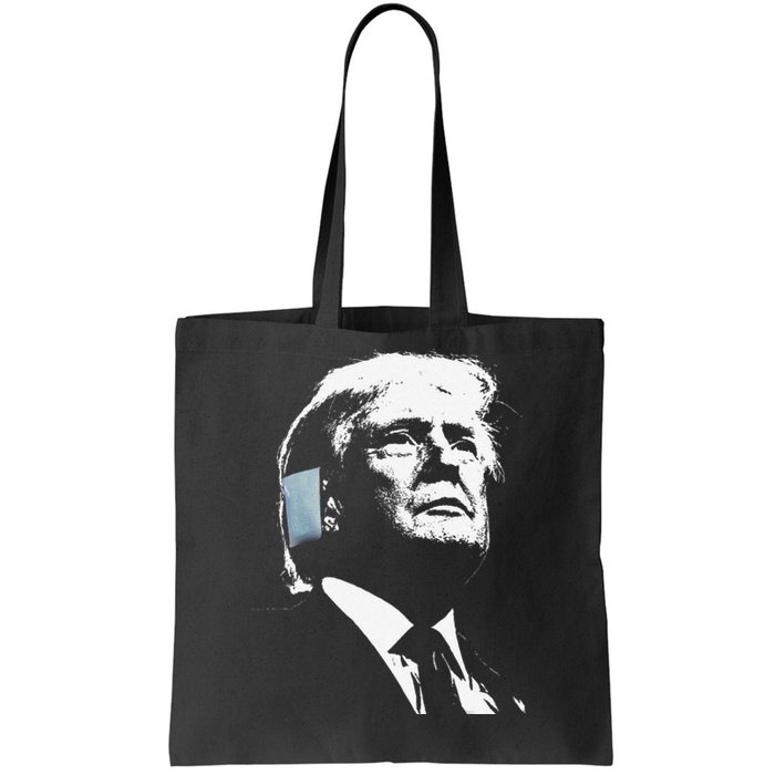 Donald Trump 2024 Ear Bandage Shot At Election Rally America Gift Tote Bag