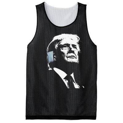 Donald Trump 2024 Ear Bandage Shot At Election Rally America Gift Mesh Reversible Basketball Jersey Tank