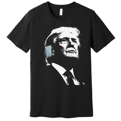 Donald Trump 2024 Ear Bandage Shot At Election Rally America Gift Premium T-Shirt