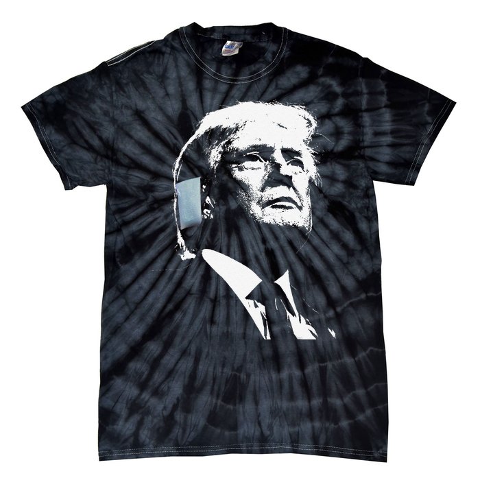 Donald Trump 2024 Ear Bandage Shot At Election Rally America Gift Tie-Dye T-Shirt