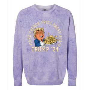 Donald Trump 2024 French Fry Make French Fries Great Again Colorblast Crewneck Sweatshirt