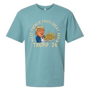 Donald Trump 2024 French Fry Make French Fries Great Again Sueded Cloud Jersey T-Shirt