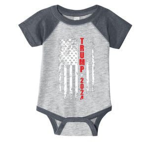 Donald Trump 2024 Take America Back American Flag Patriotic Infant Baby Jersey Bodysuit