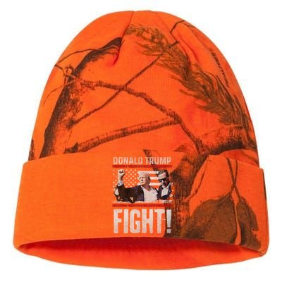 Donald Trump 2024 Fist American Flag Trump Fight Kati Licensed 12" Camo Beanie