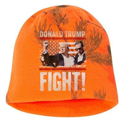 Donald Trump 2024 Fist American Flag Trump Fight Kati - Camo Knit Beanie