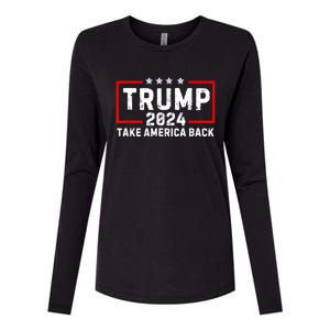 Donald Trump 2024 Take America Back Usa United States Womens Cotton Relaxed Long Sleeve T-Shirt