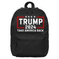 Donald Trump 2024 Take America Back Usa United States 16 in Basic Backpack